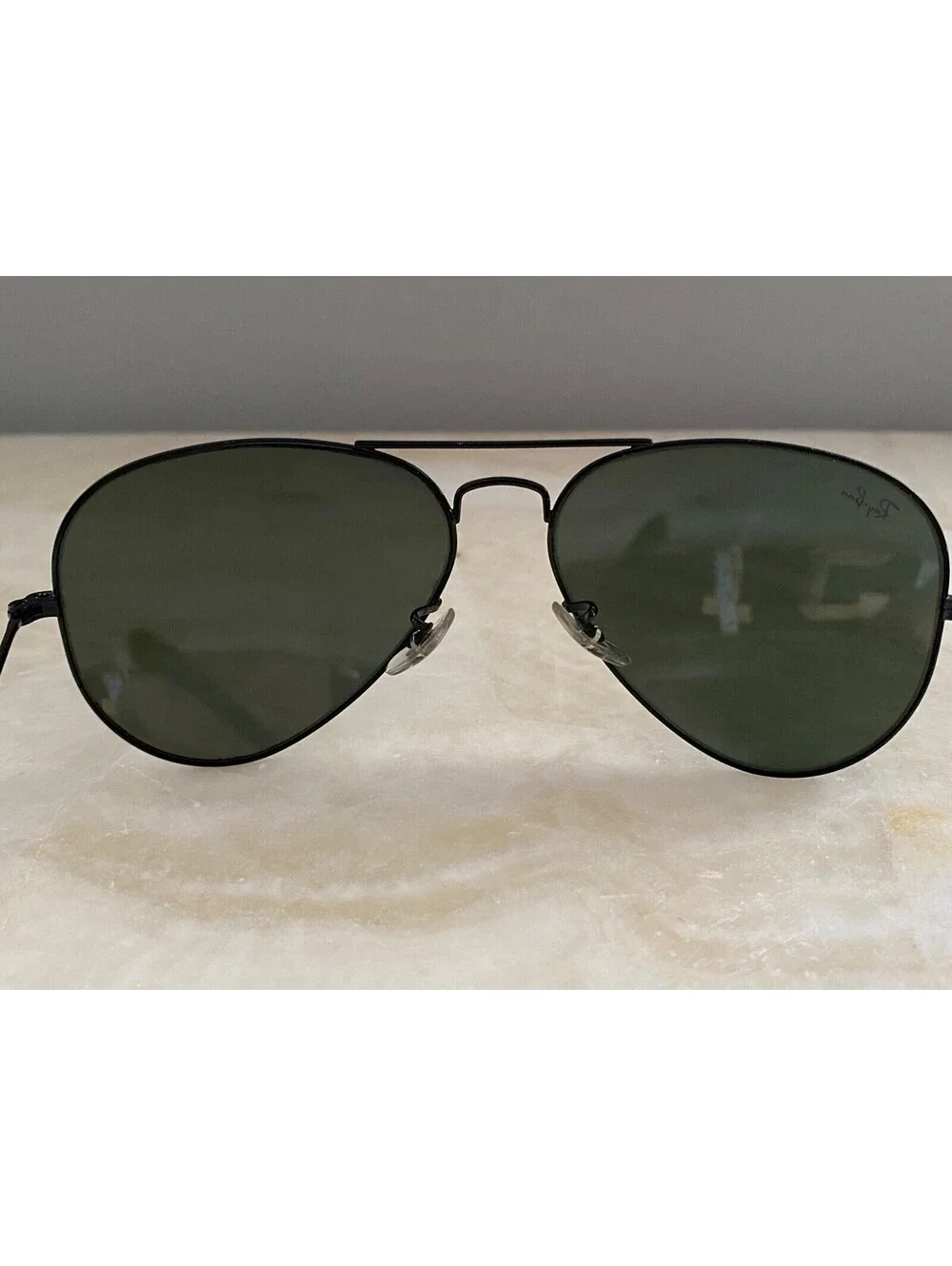 Ray Ban RB3025 Aviator Large Metal Black Sunglasses 58•14